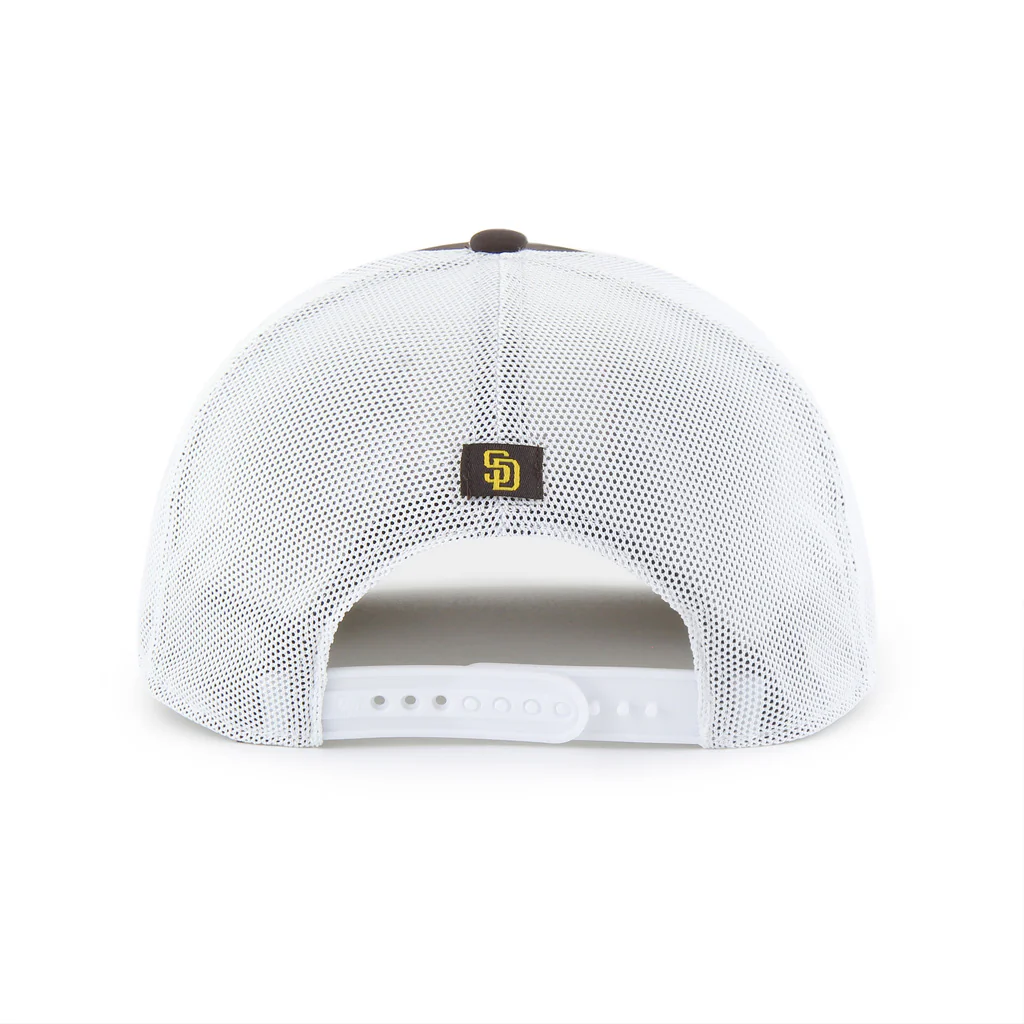 MLB San Diego Padres '47 Scratch Brrr Trucker Snapback Hat - Brown - Image 2