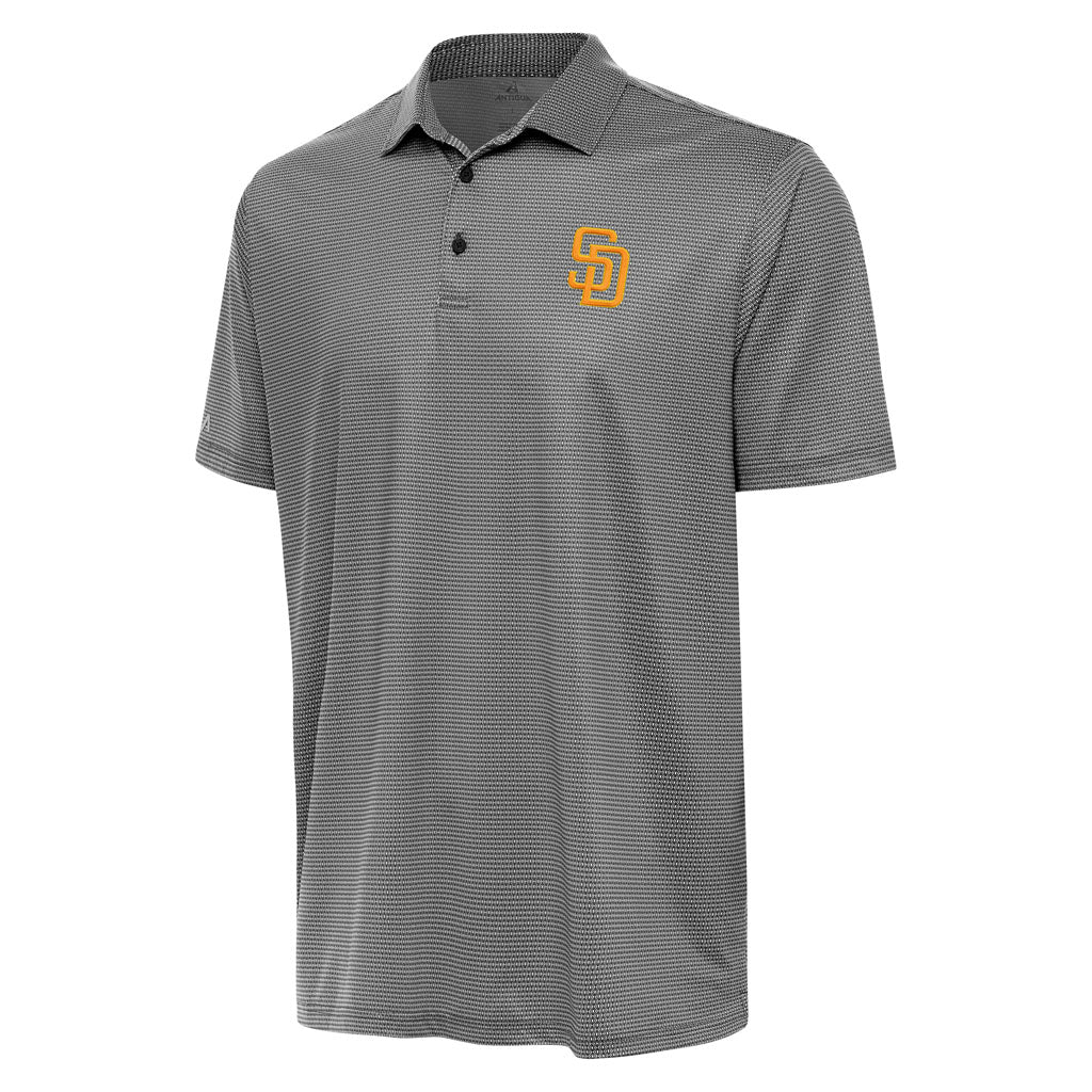 MLB San Diego Padres Antigua Rings Polo - Heather black