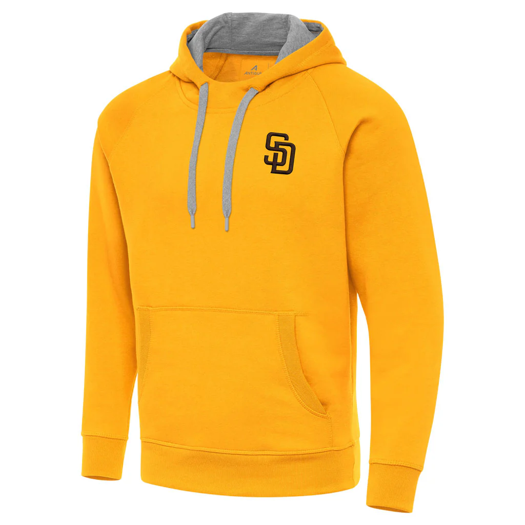 MLB San Diego Padres Antigua Victory Pullover Hoodie - Gold