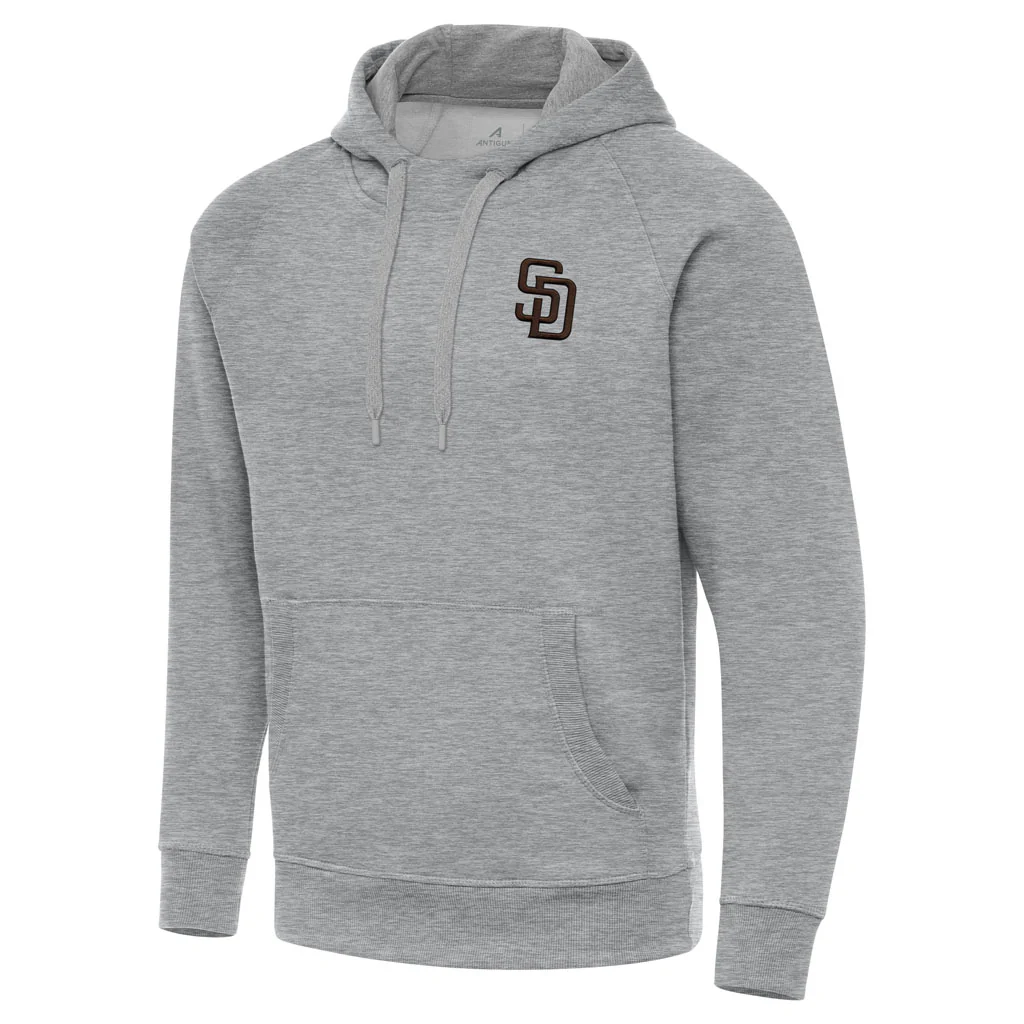 MLB San Diego Padres Antigua Victory Pullover Hoodie - Heather gray