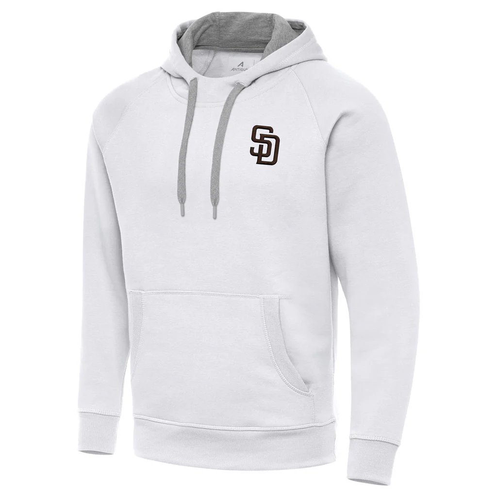 MLB San Diego Padres Antigua Victory Pullover Hoodie - White