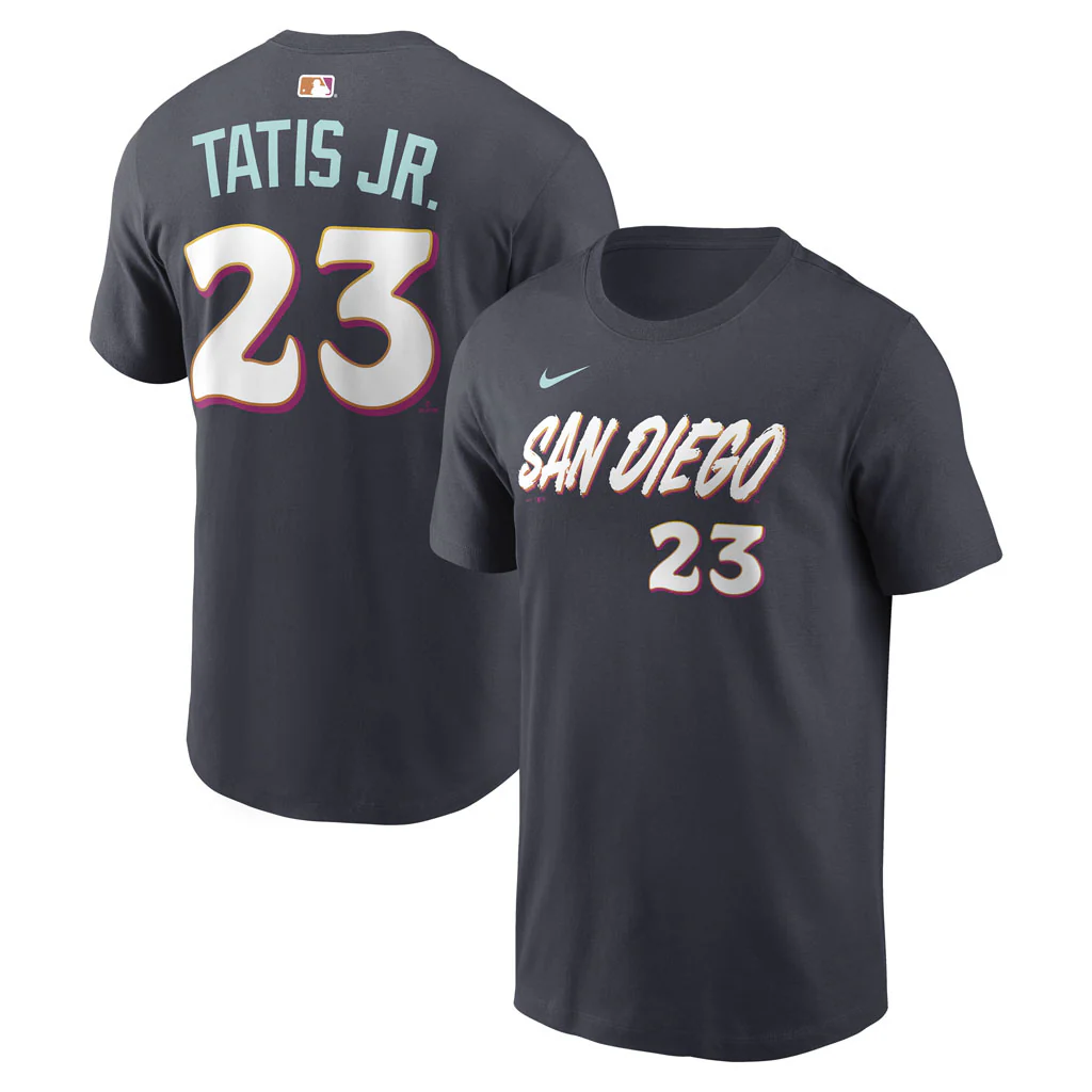 MLB San Diego Padres Fernando Tatís Jr. Nike City Connect Name & Number T-Shirt - Navy