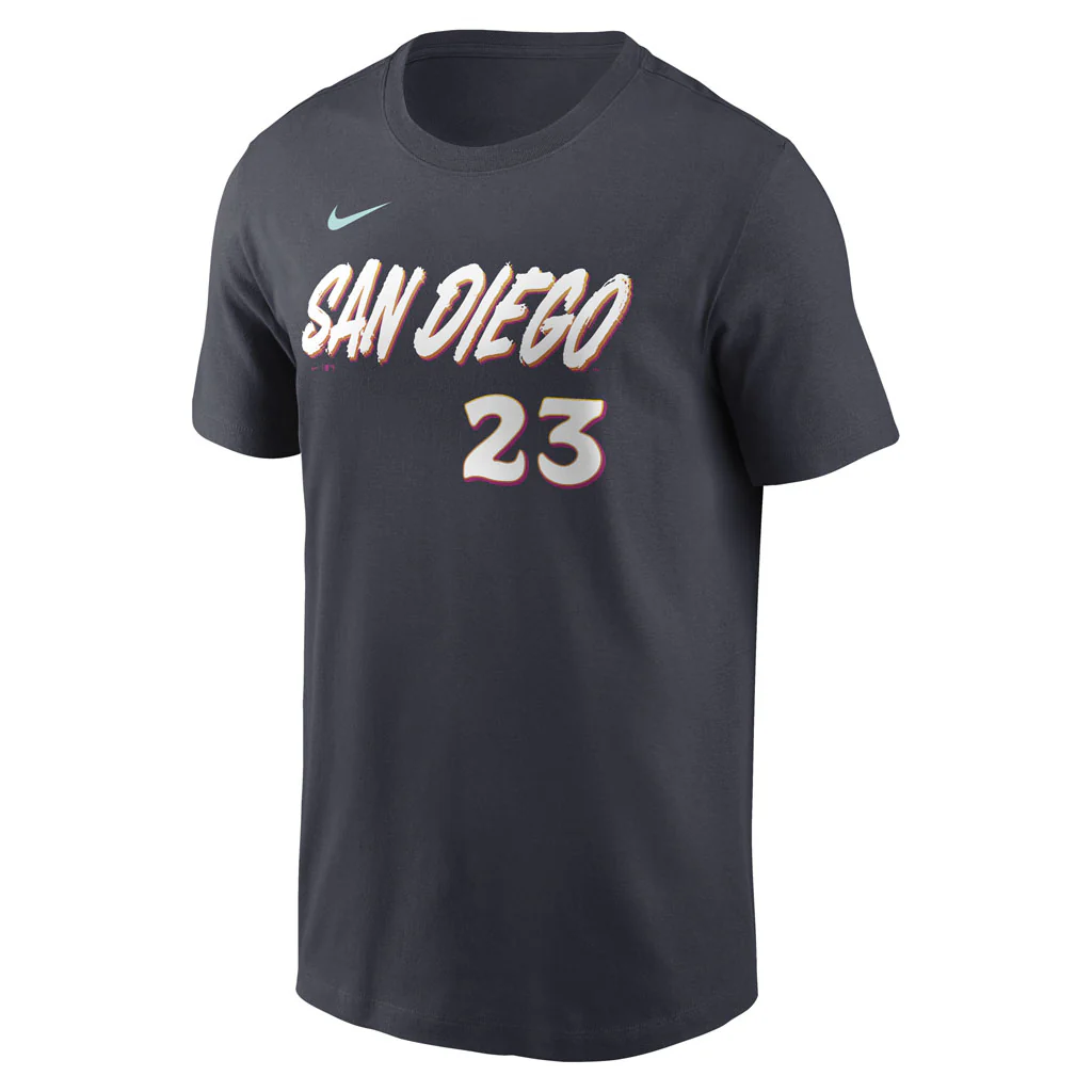 MLB San Diego Padres Fernando Tatís Jr. Nike City Connect Name & Number T-Shirt - Navy - Image 2