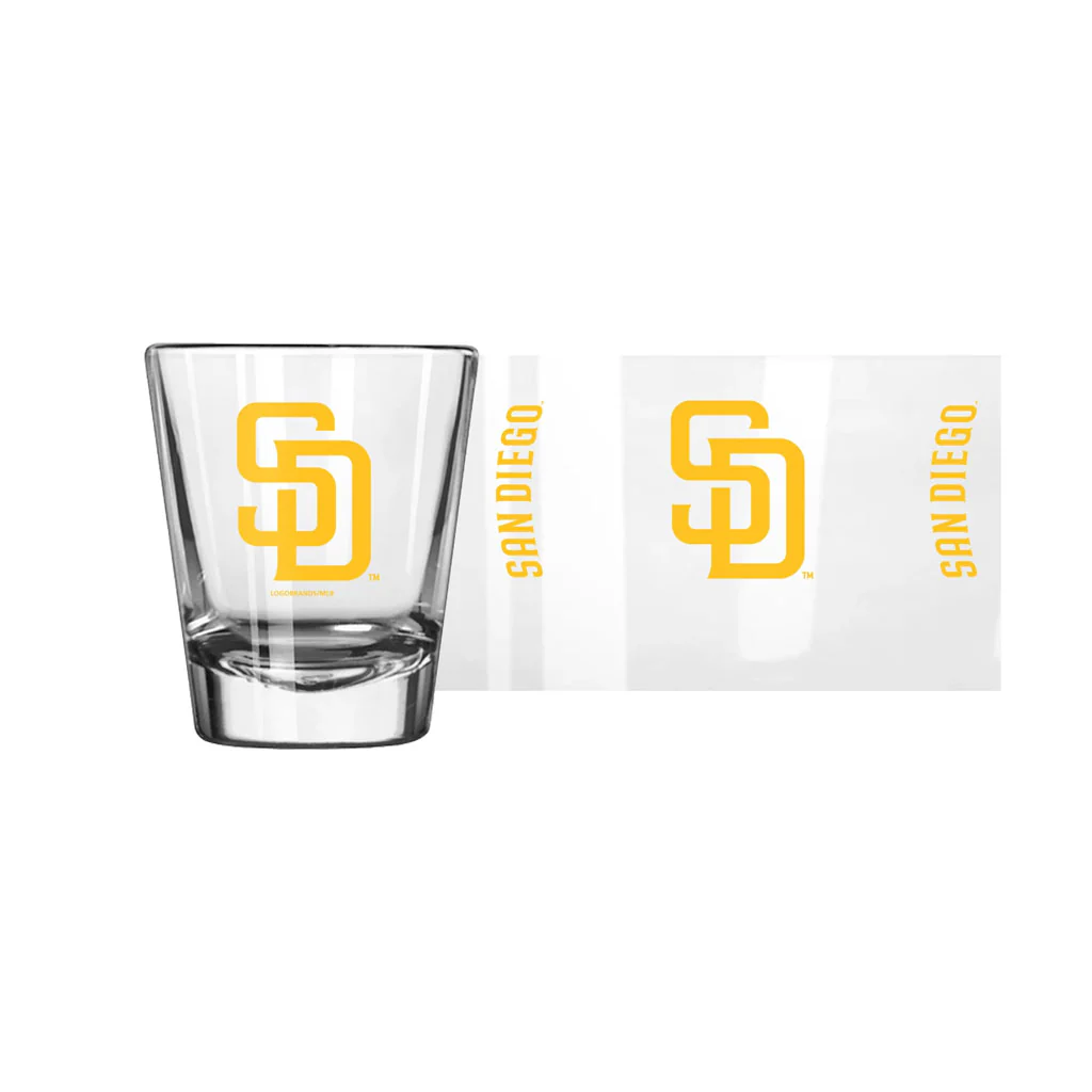 MLB San Diego Padres Logo Brands Game Day 2oz Shot Glass - Image 2