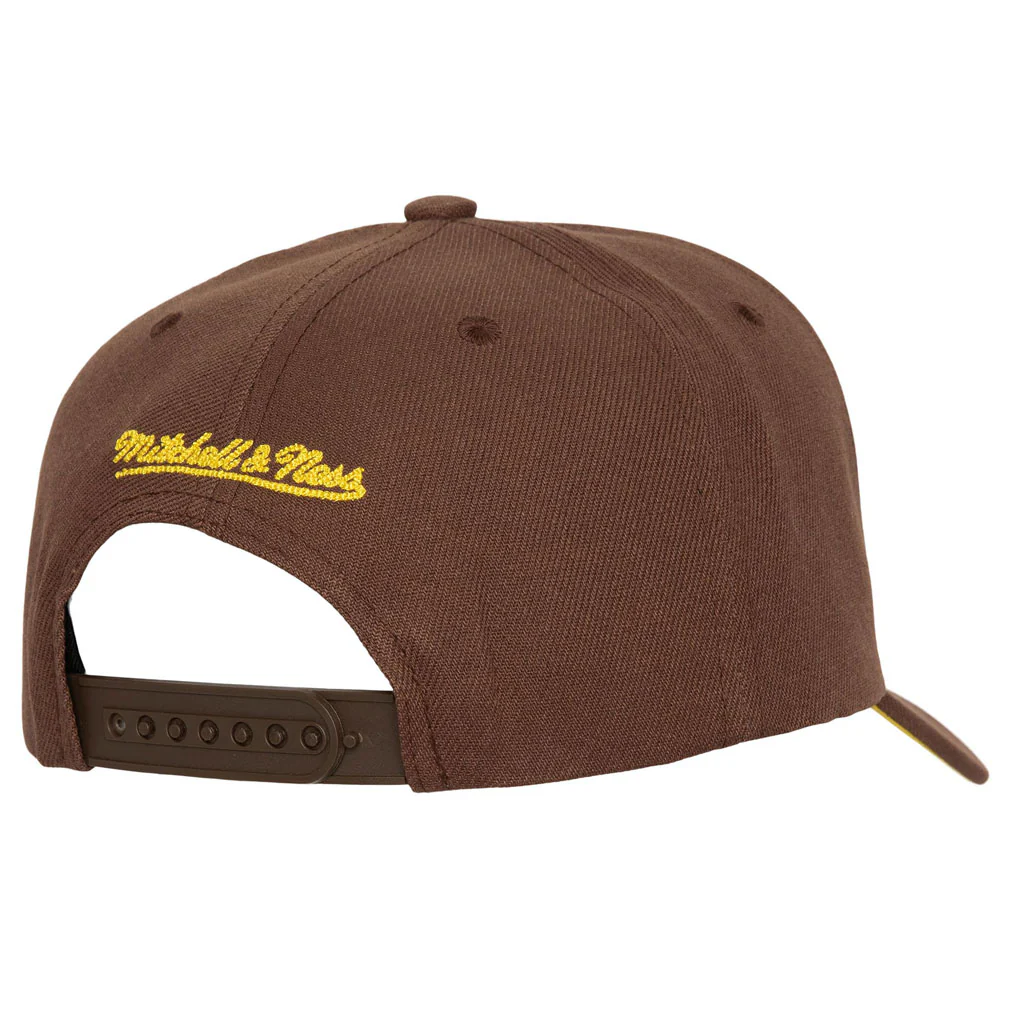 MLB San Diego Padres Mitchell & Ness Chain Gang Snapback Hat - Brown - Image 2