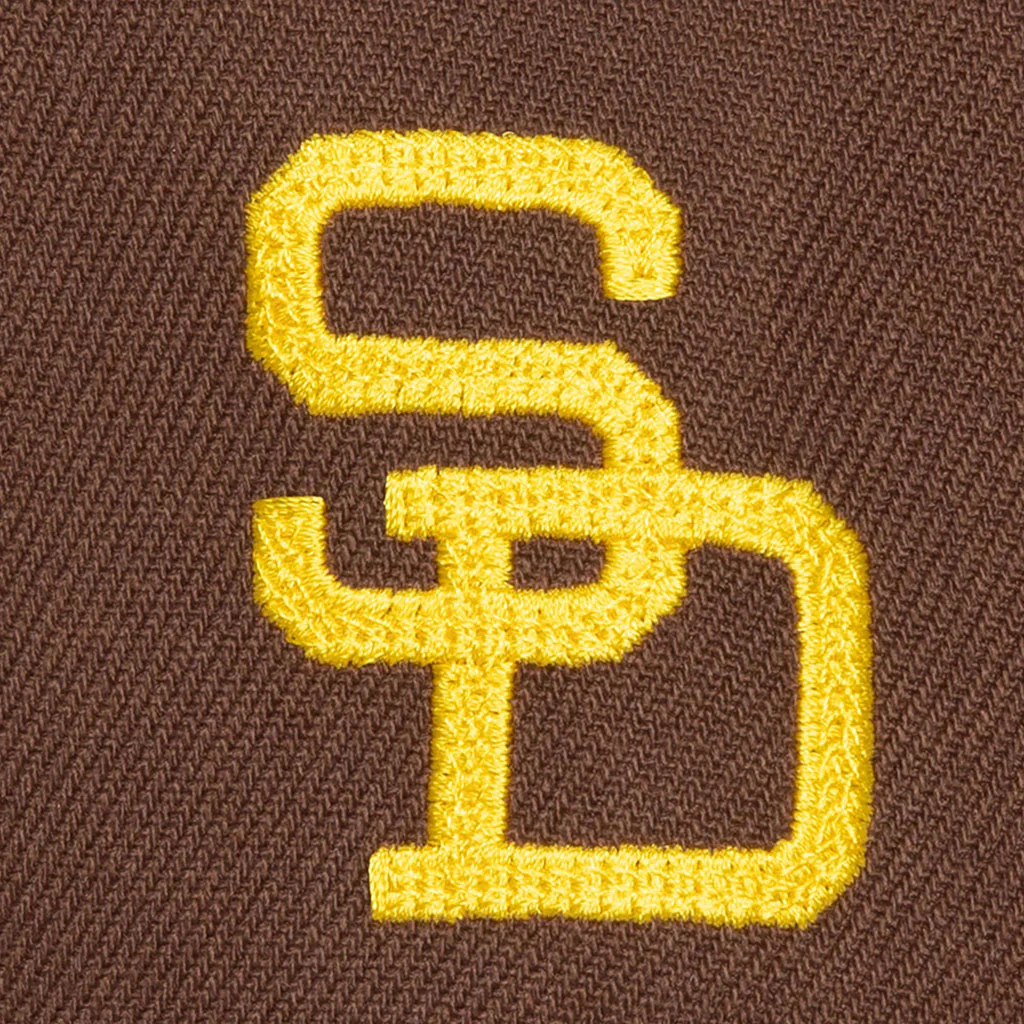 MLB San Diego Padres Mitchell & Ness Chain Gang Snapback Hat - Brown - Image 3