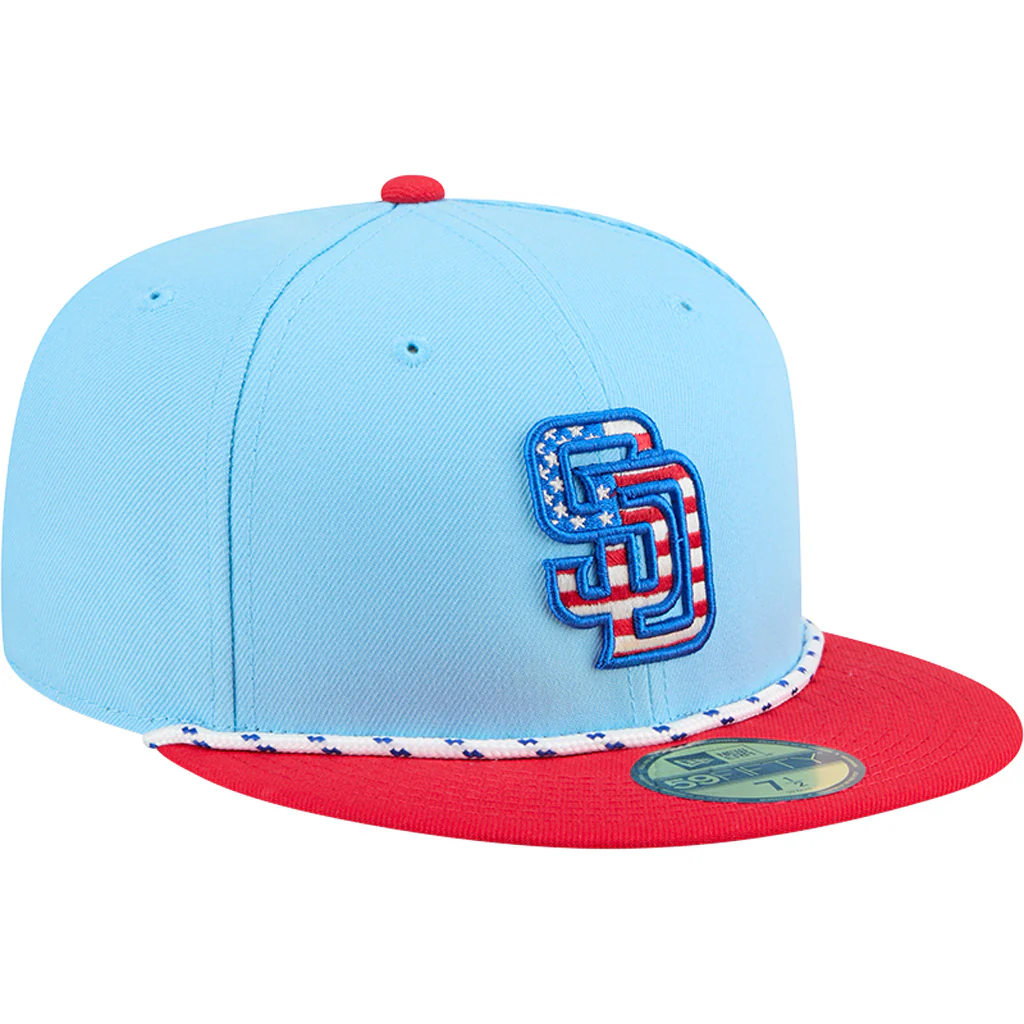 MLB San Diego Padres New Era 2025 4th of July 59FIFTY Fitted Hat - Blue - Image 2
