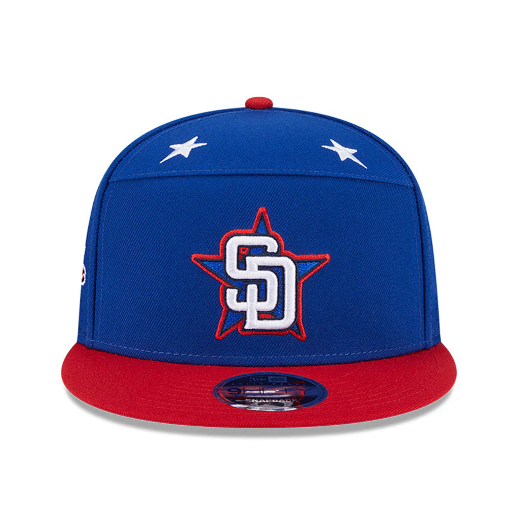 MLB San Diego Padres New Era 2025 All Star Game Workout 9FIFTY Split Panel Snapback Hat - Blue - Image 3