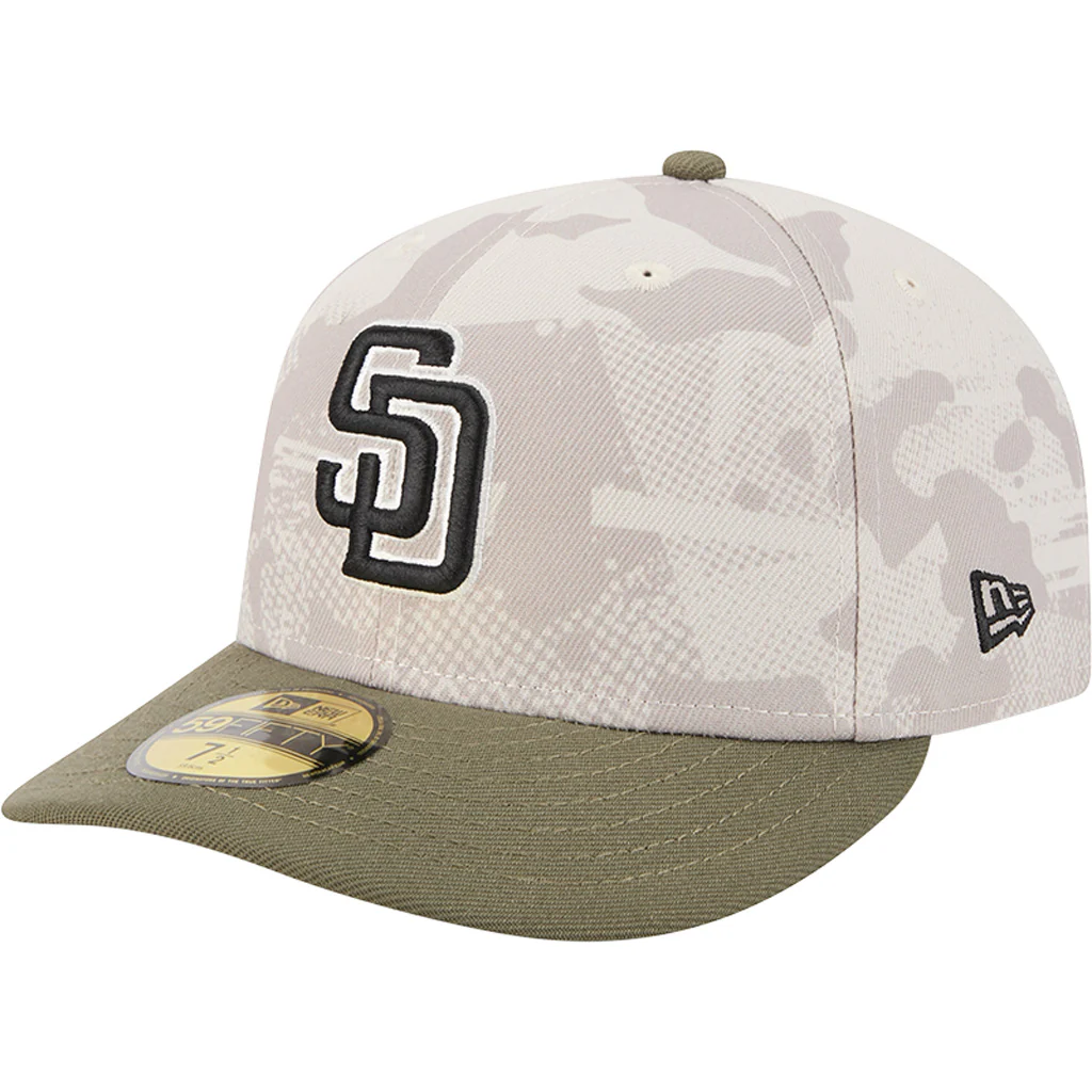 MLB San Diego Padres New Era 2025 Armed Forces Day 59FIFTY Fitted Hat - Stone - Image 2
