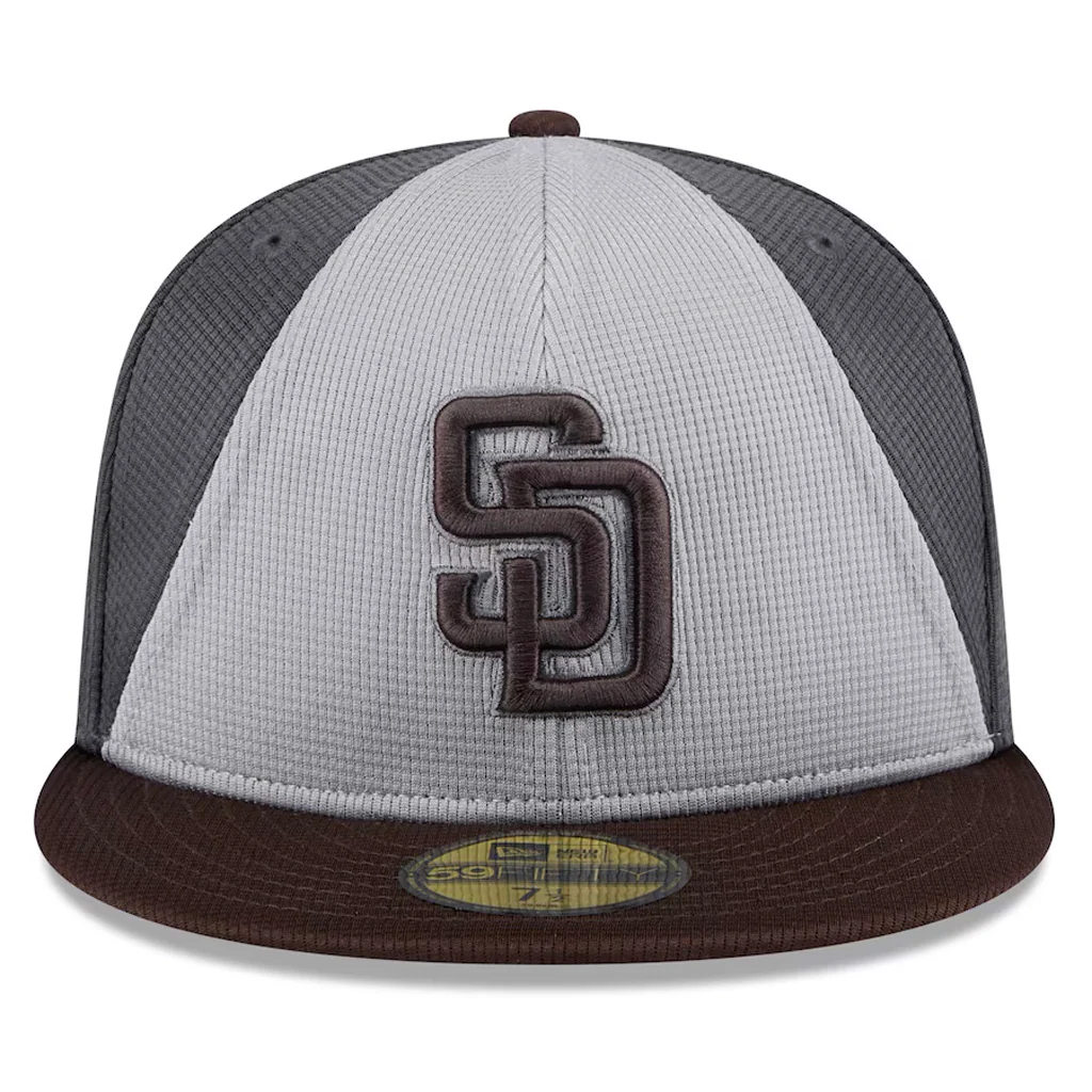 MLB San Diego Padres New Era 2025 Graphite Batting Practice 59FIFTY Fitted Hat - Graphite - Image 2