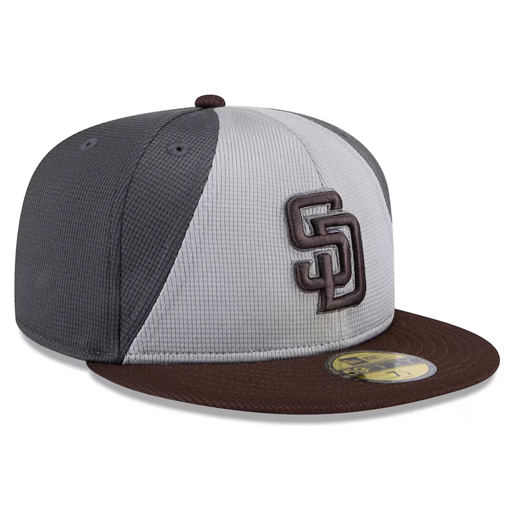 MLB San Diego Padres New Era 2025 Graphite Batting Practice 59FIFTY Fitted Hat - Graphite - Image 3