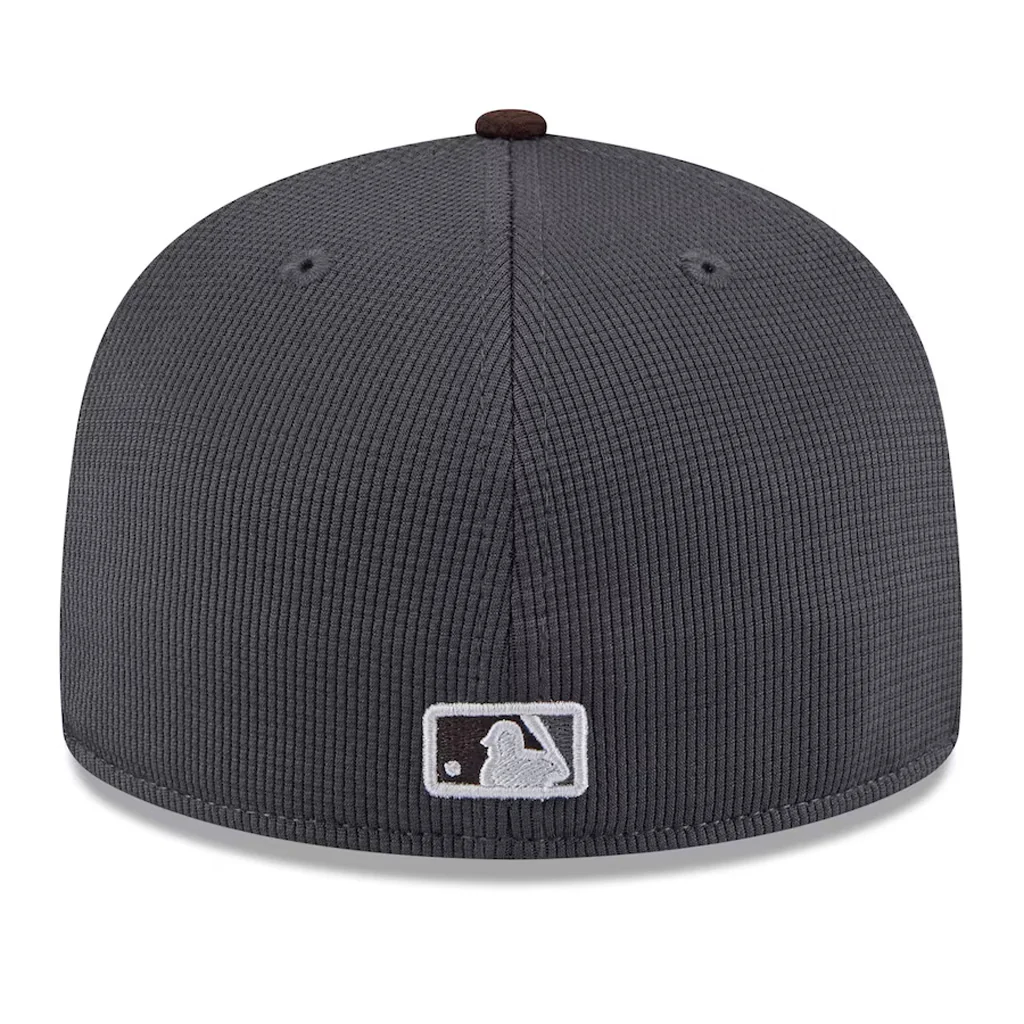 MLB San Diego Padres New Era 2025 Graphite Batting Practice 59FIFTY Fitted Hat - Graphite - Image 4