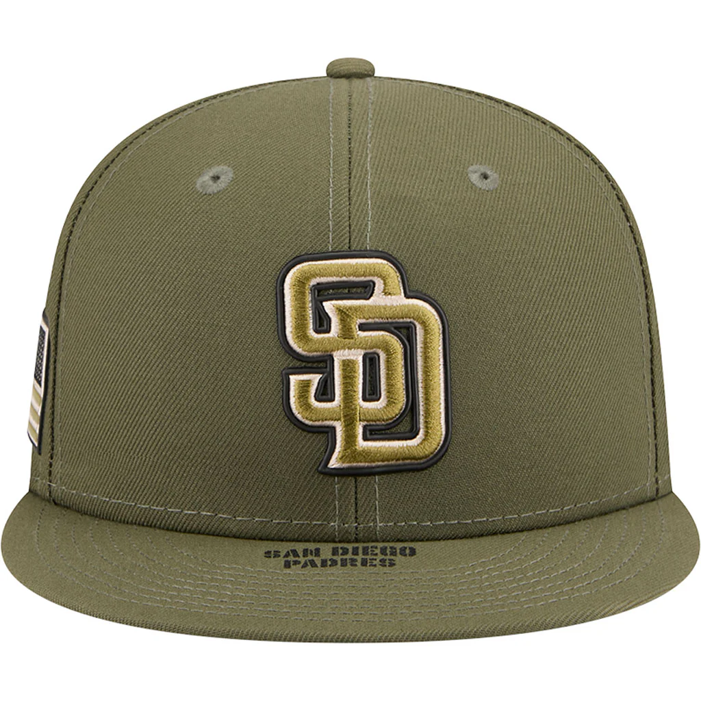 MLB San Diego Padres New Era 2026 Armed Forces Day 9FIFTY Snapback Hat - Green - Image 3