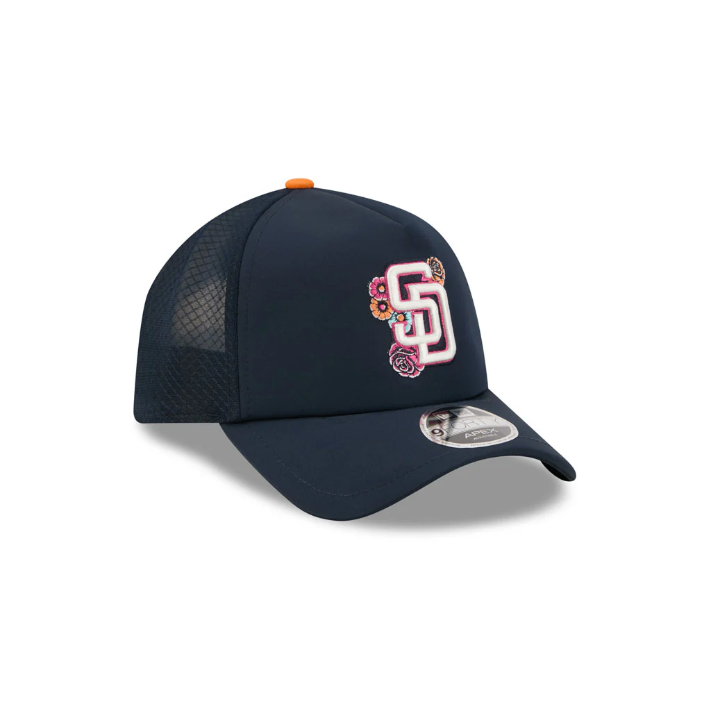 MLB San Diego Padres New Era 2026 City Connect Batting Practice Apex 9FORTY Snapback Hat - Brown - Image 2