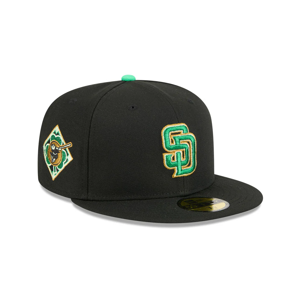 MLB San Diego Padres New Era 2026 St Patricks Day 59FIFTY Fitted Hat - Black - Image 2