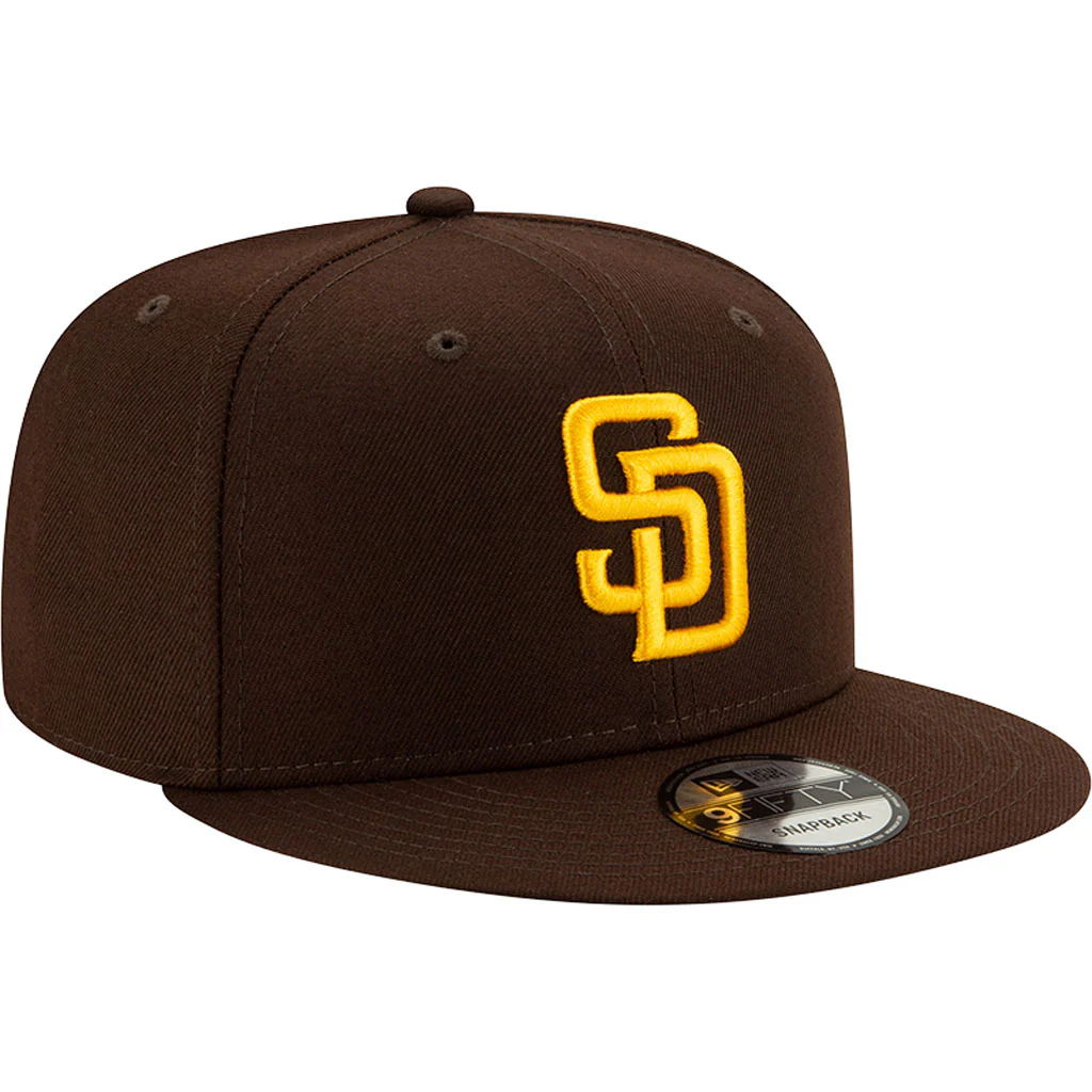 MLB San Diego Padres New Era Basic 9FIFTY Snapback Hat - Brown - Image 2