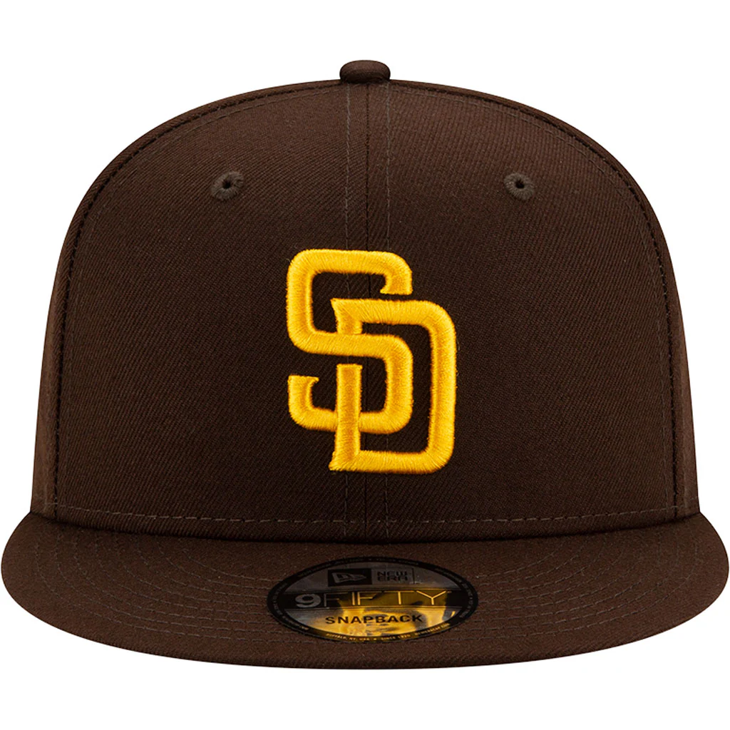 MLB San Diego Padres New Era Basic 9FIFTY Snapback Hat - Brown - Image 3
