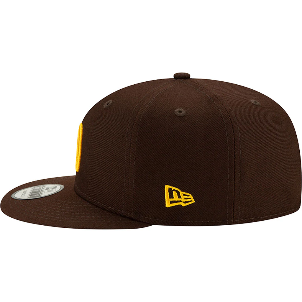 MLB San Diego Padres New Era Basic 9FIFTY Snapback Hat - Brown - Image 4