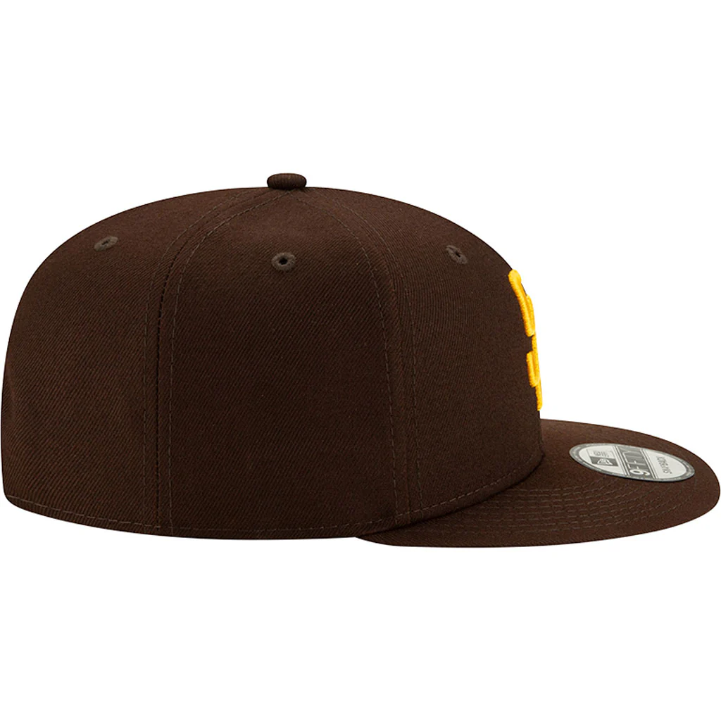 MLB San Diego Padres New Era Basic 9FIFTY Snapback Hat - Brown - Image 5