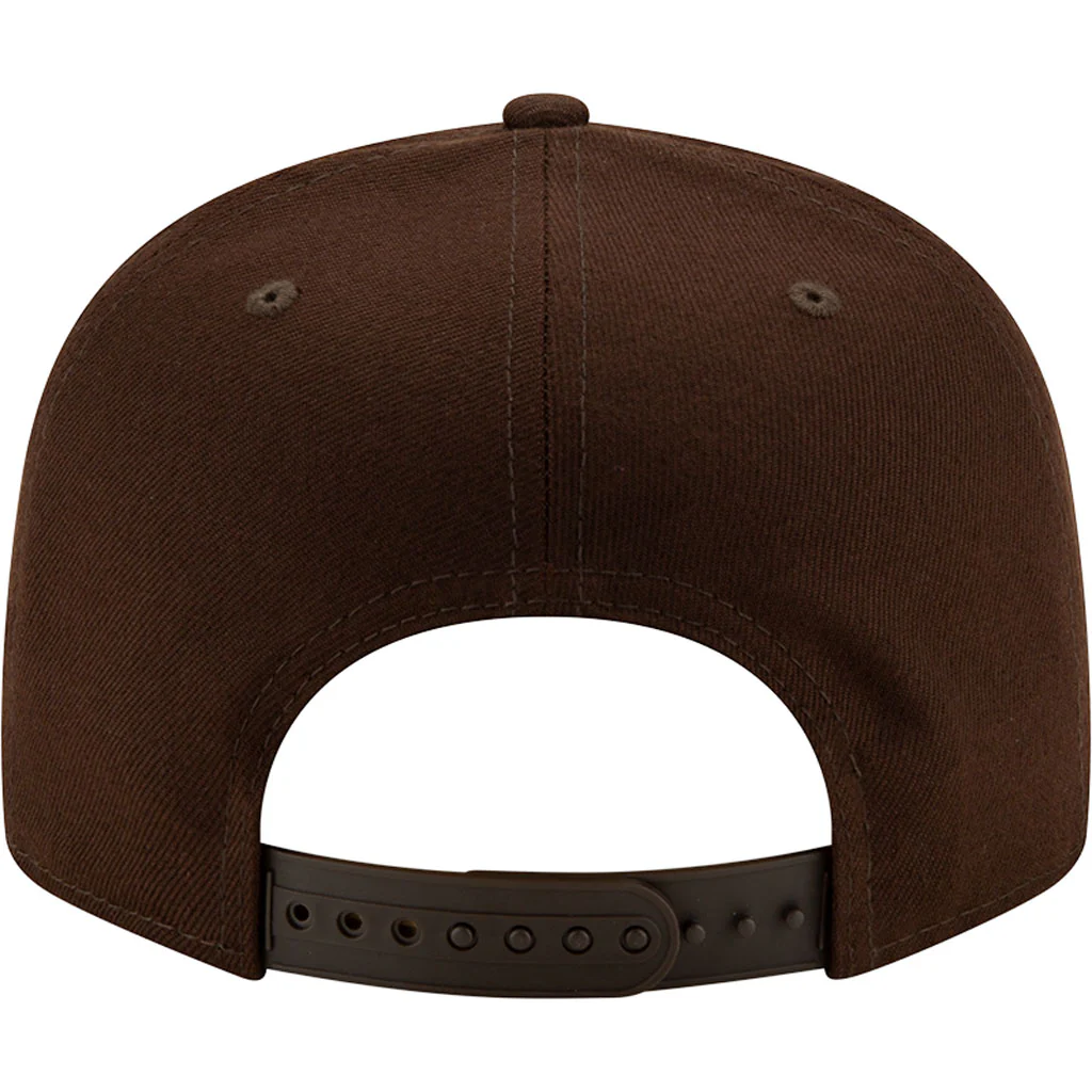 MLB San Diego Padres New Era Basic 9FIFTY Snapback Hat - Brown - Image 6