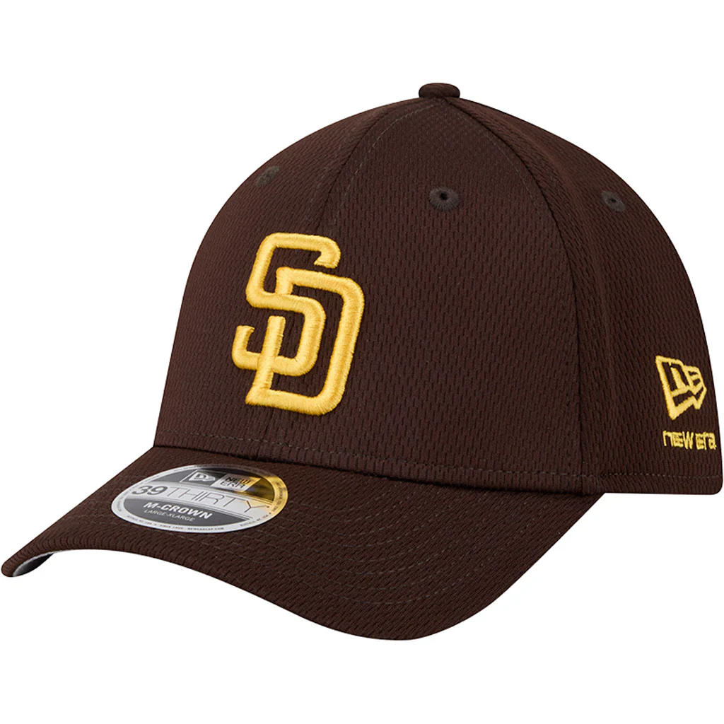 MLB San Diego Padres New Era Dashed 39THIRTY Flex Fit Hat - Brown