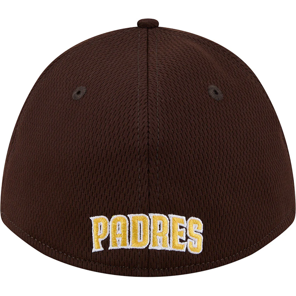 MLB San Diego Padres New Era Dashed 39THIRTY Flex Fit Hat - Brown - Image 3