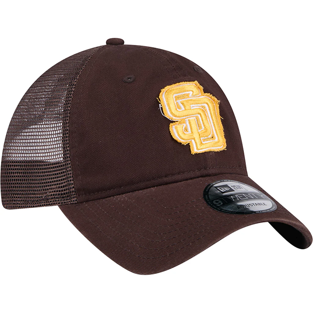 MLB San Diego Padres New Era Game Day 9TWENTY Snapback Trucker Hat - Brown - Image 2