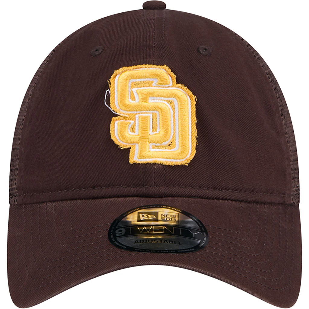 MLB San Diego Padres New Era Game Day 9TWENTY Snapback Trucker Hat - Brown - Image 3