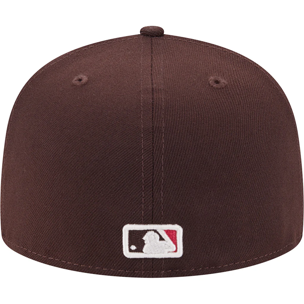 MLB San Diego Padres New Era Neon 59FIFTY Fitted Hat - Brown - Image 4