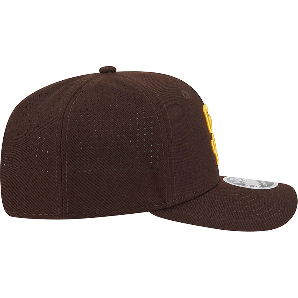 MLB San Diego Padres New Era Performance 9SEVENTY Stretch Snapback Hat - Brown - Image 5