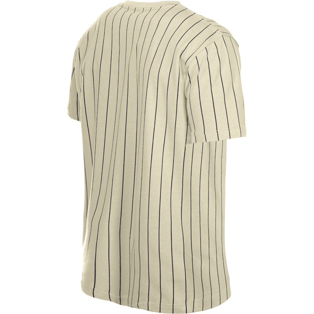 MLB San Diego Padres New Era Pinstripe Jersey T-shirt - Cream - Image 2