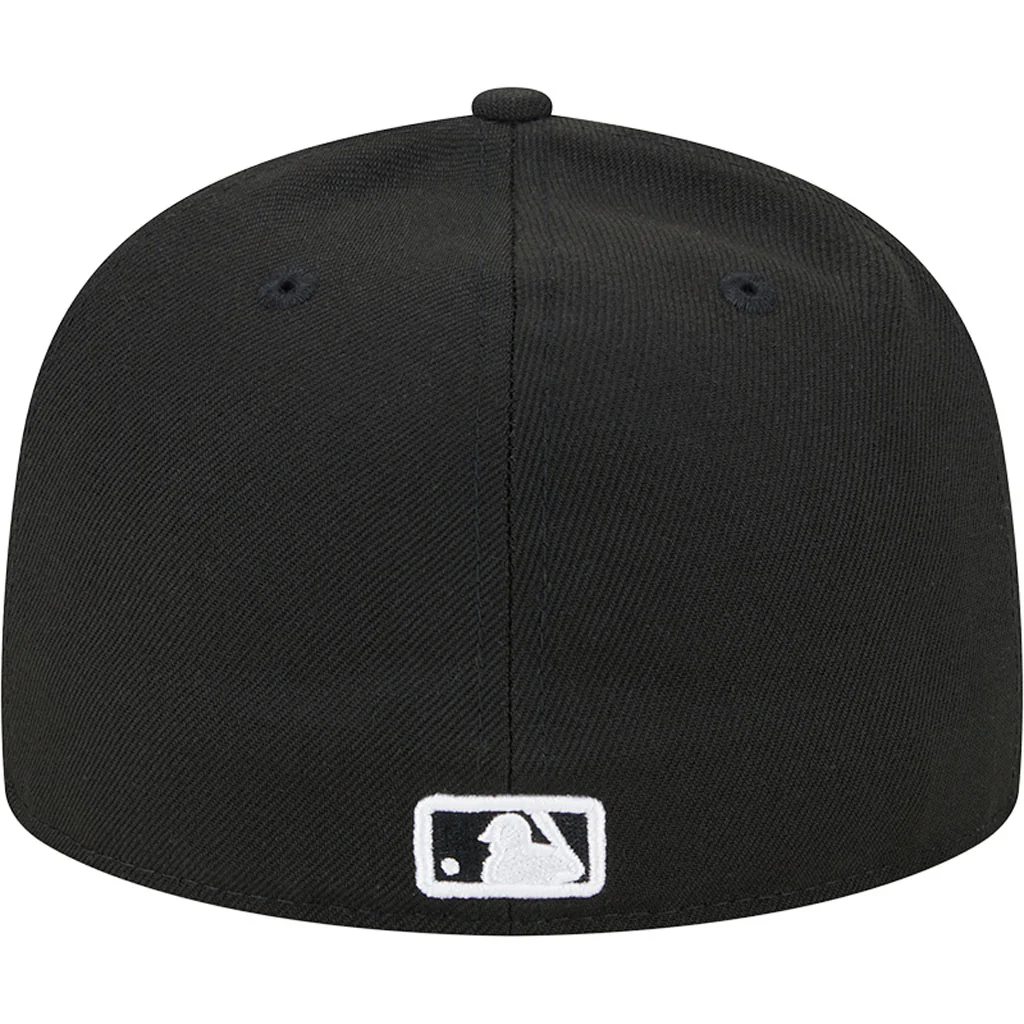 MLB San Diego Padres New Era Side Patch Black & White 59FIFTY Fitted Hat - Black - Image 6