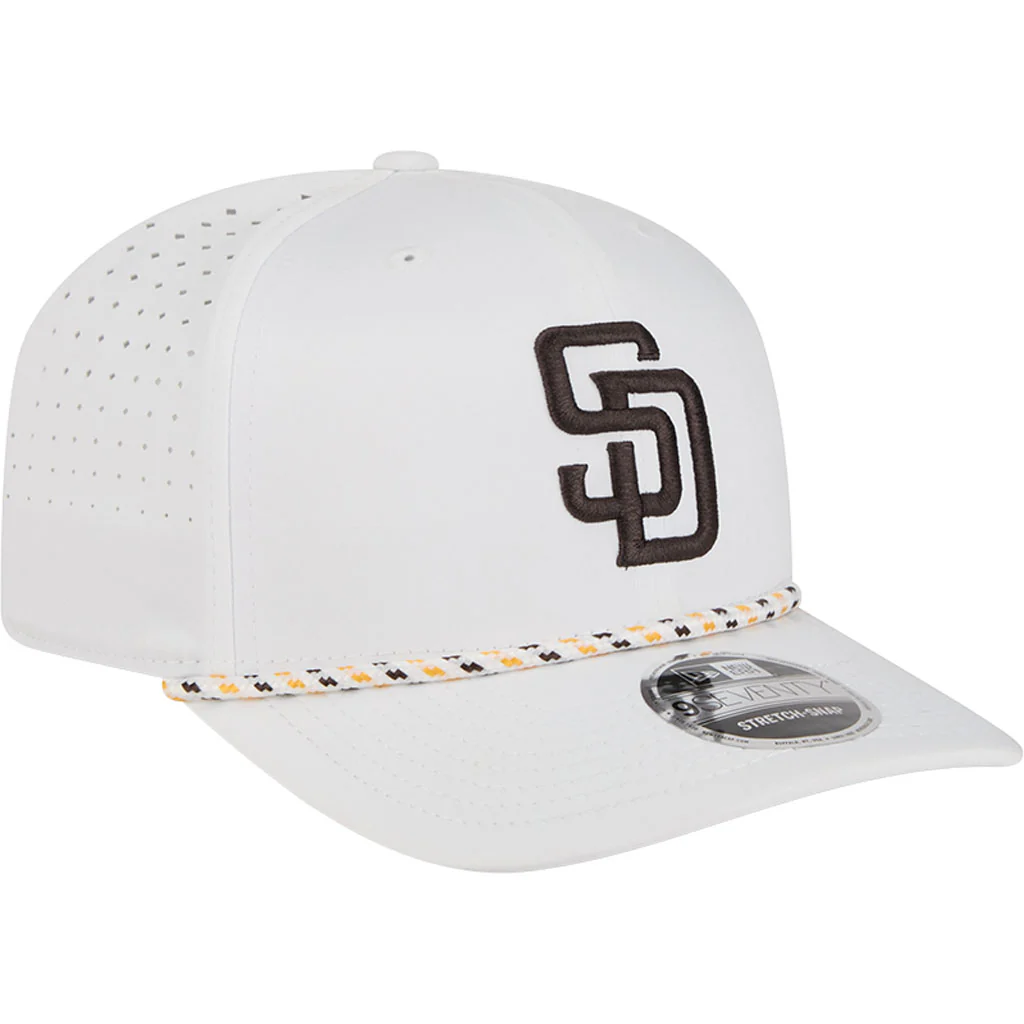 MLB San Diego Padres New Era Sport 9SEVENTY Stretch Snapback Hat - White - Image 2