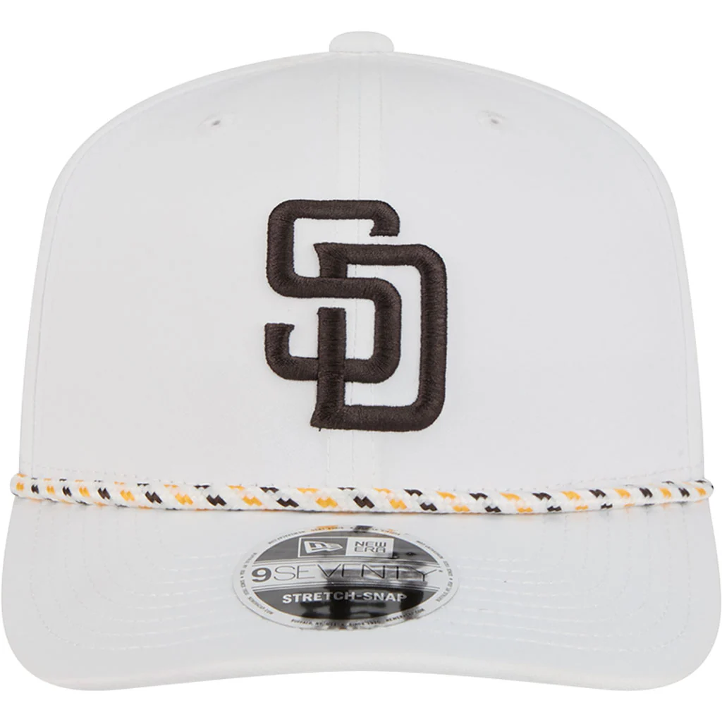 MLB San Diego Padres New Era Sport 9SEVENTY Stretch Snapback Hat - White - Image 3