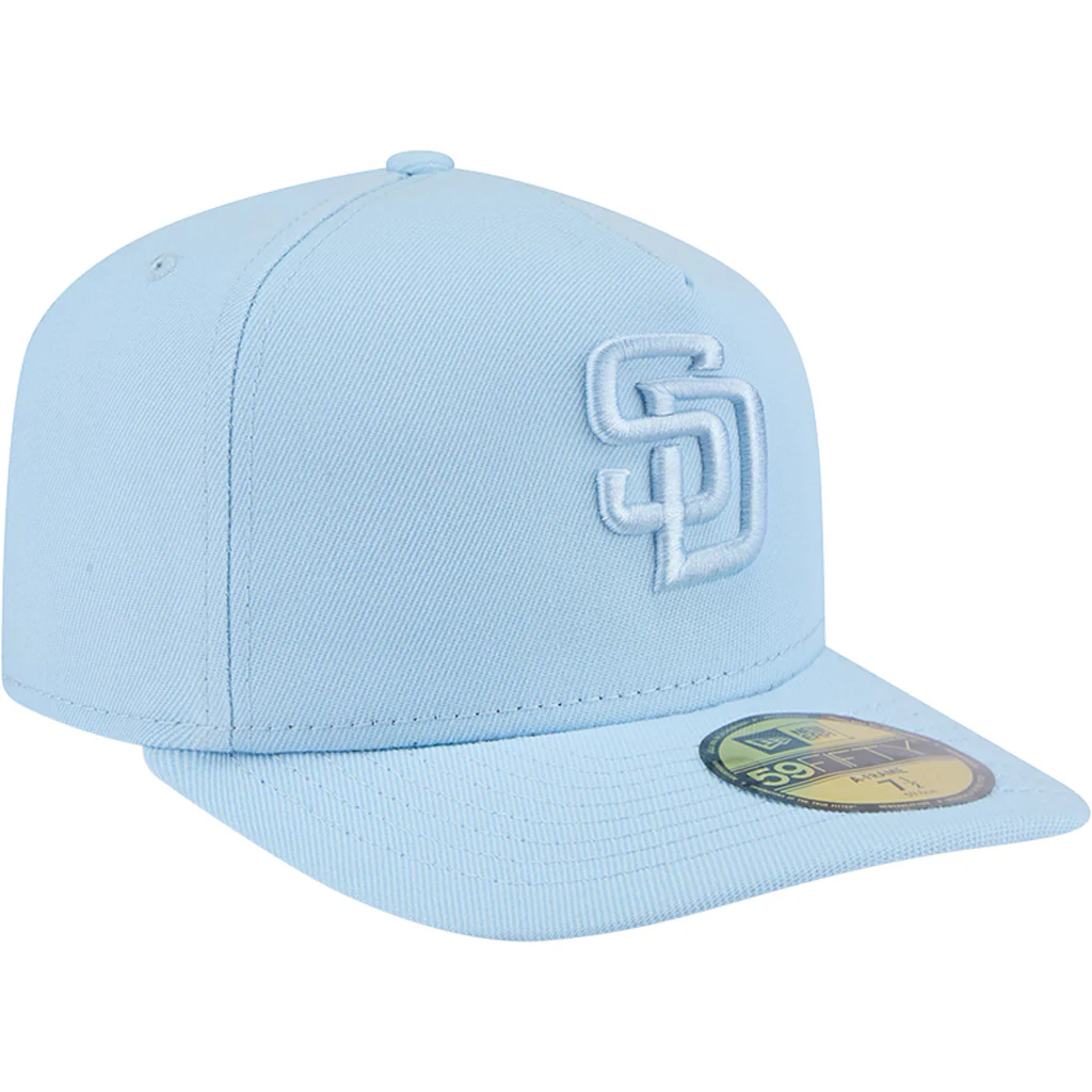 MLB San Diego Padres New Era Tonal Blue 59FIFTY A-Frame Fitted Hat - Blue - Image 2