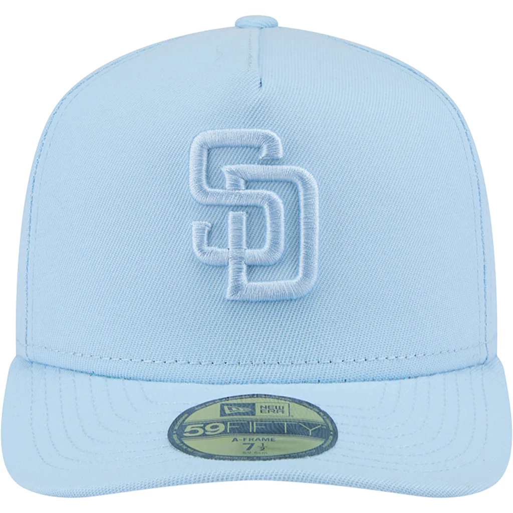 MLB San Diego Padres New Era Tonal Blue 59FIFTY A-Frame Fitted Hat - Blue - Image 3