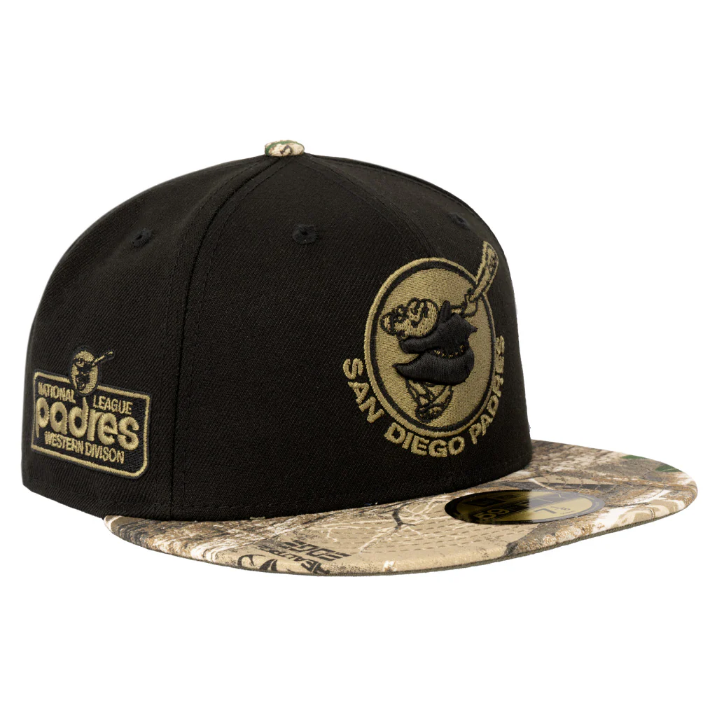MLB San Diego Padres New Era Two-Tone Real Tree Shadow 59FIFTY Fitted Hat - Black - Image 2