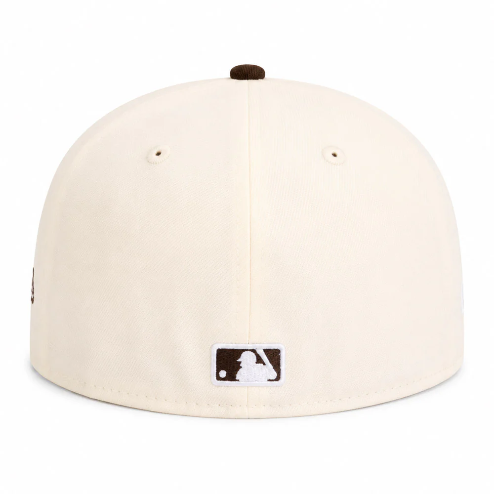 MLB San Diego Padres New Era Two-Tone Summer Flower 59FIFTY Fitted Hat - Cream - Image 3