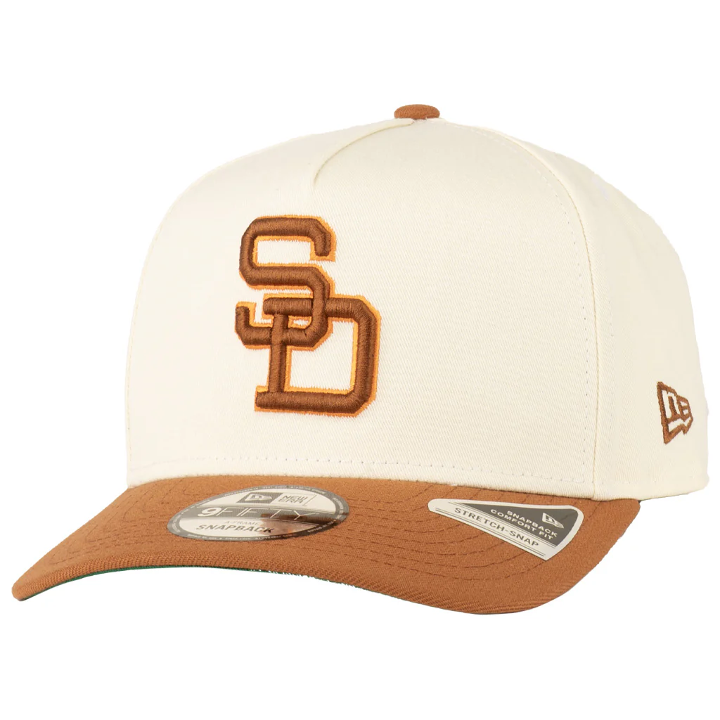 MLB San Diego Padres New Era Primary Two-Tone TC 9FIFTY A-Frame Snapback Hat - Cream