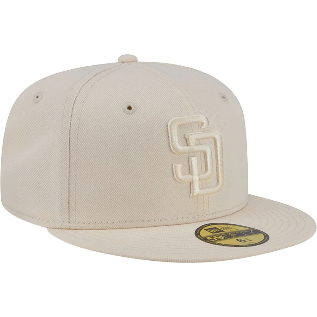MLB San Diego Padres New Era Vanilla 59FIFTY Fitted Hat - Cream - Image 2