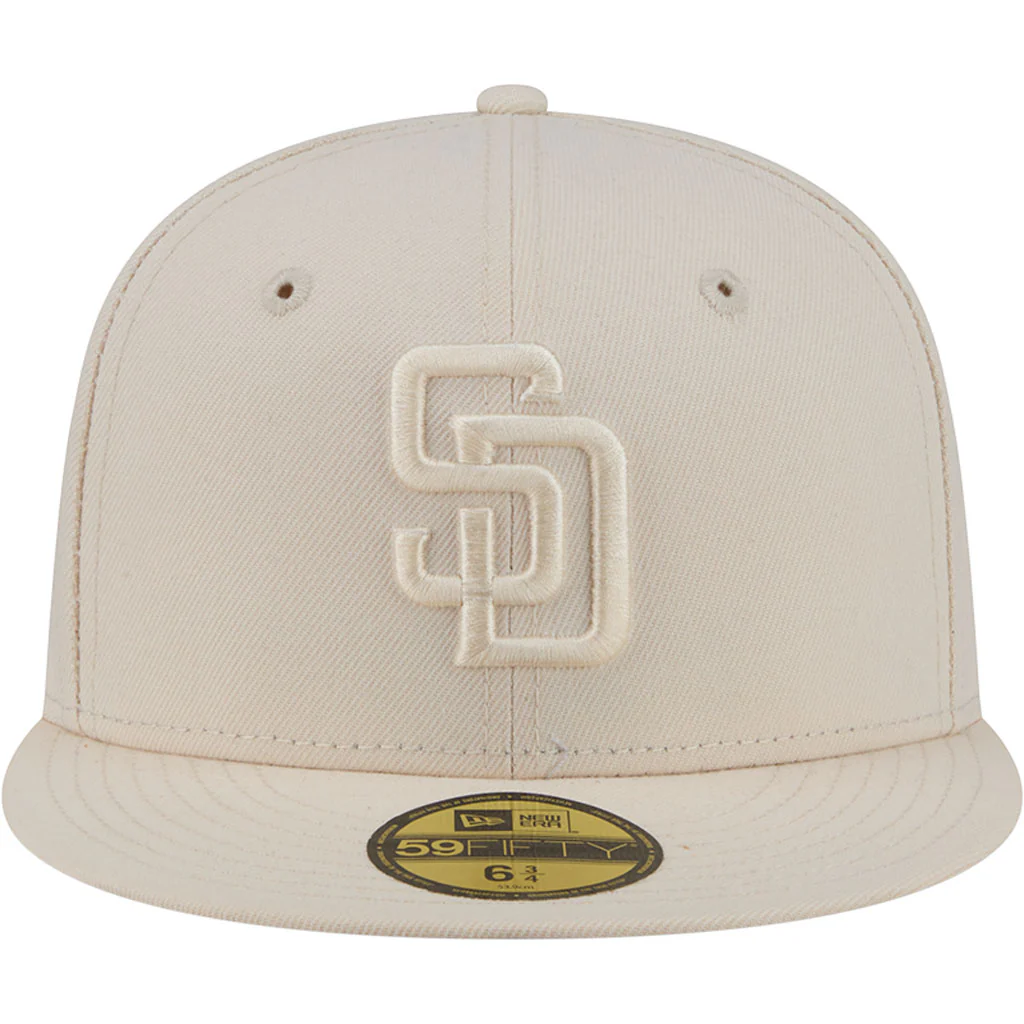 MLB San Diego Padres New Era Vanilla 59FIFTY Fitted Hat - Cream - Image 3