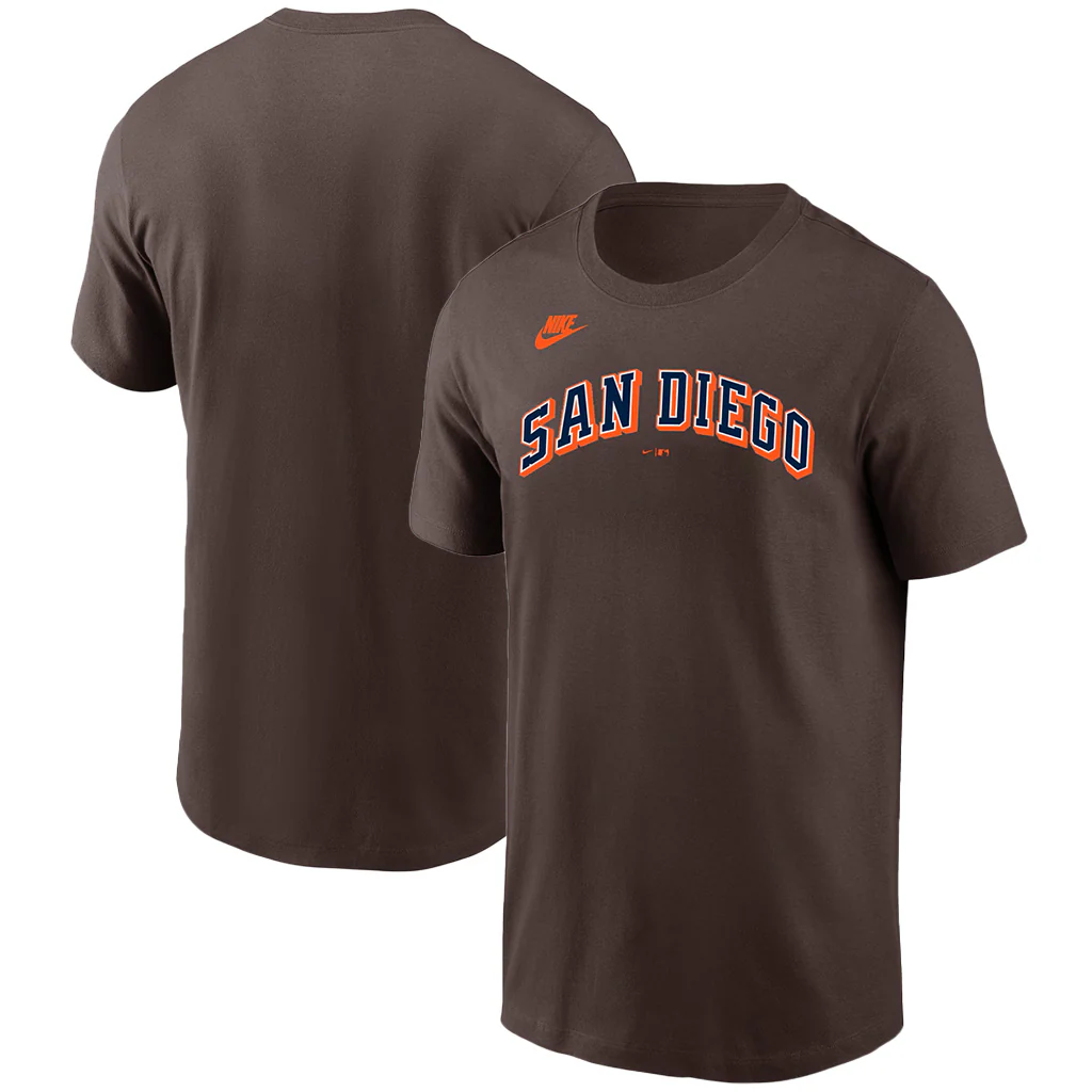 MLB San Diego Padres Nike 90's Cooperstown Cotton T-Shirt - Brown