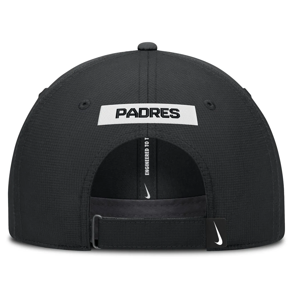 MLB San Diego Padres Nike Black & White Ripstop Structured Adjustable Hat - Black - Image 4