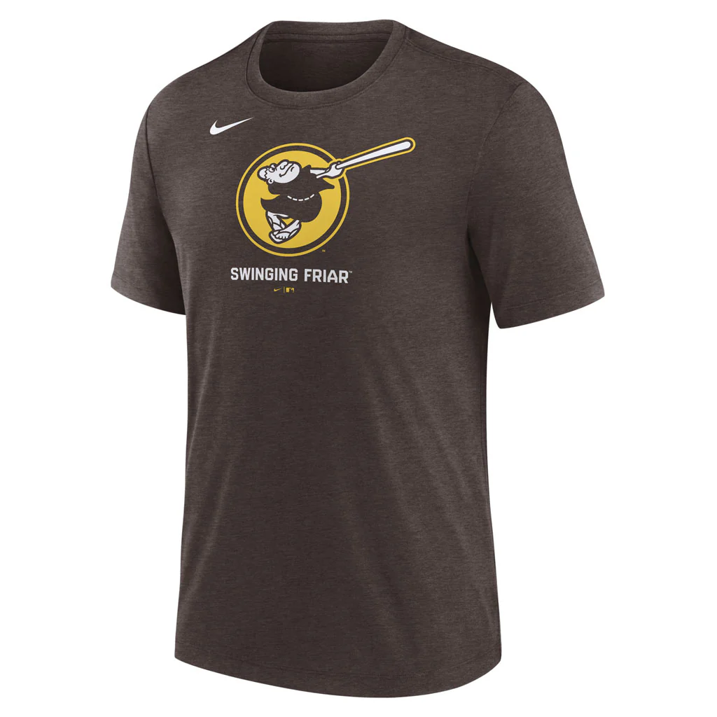 MLB San Diego Padres Nike Logo Triblend T-Shirt - Brown - Image 2