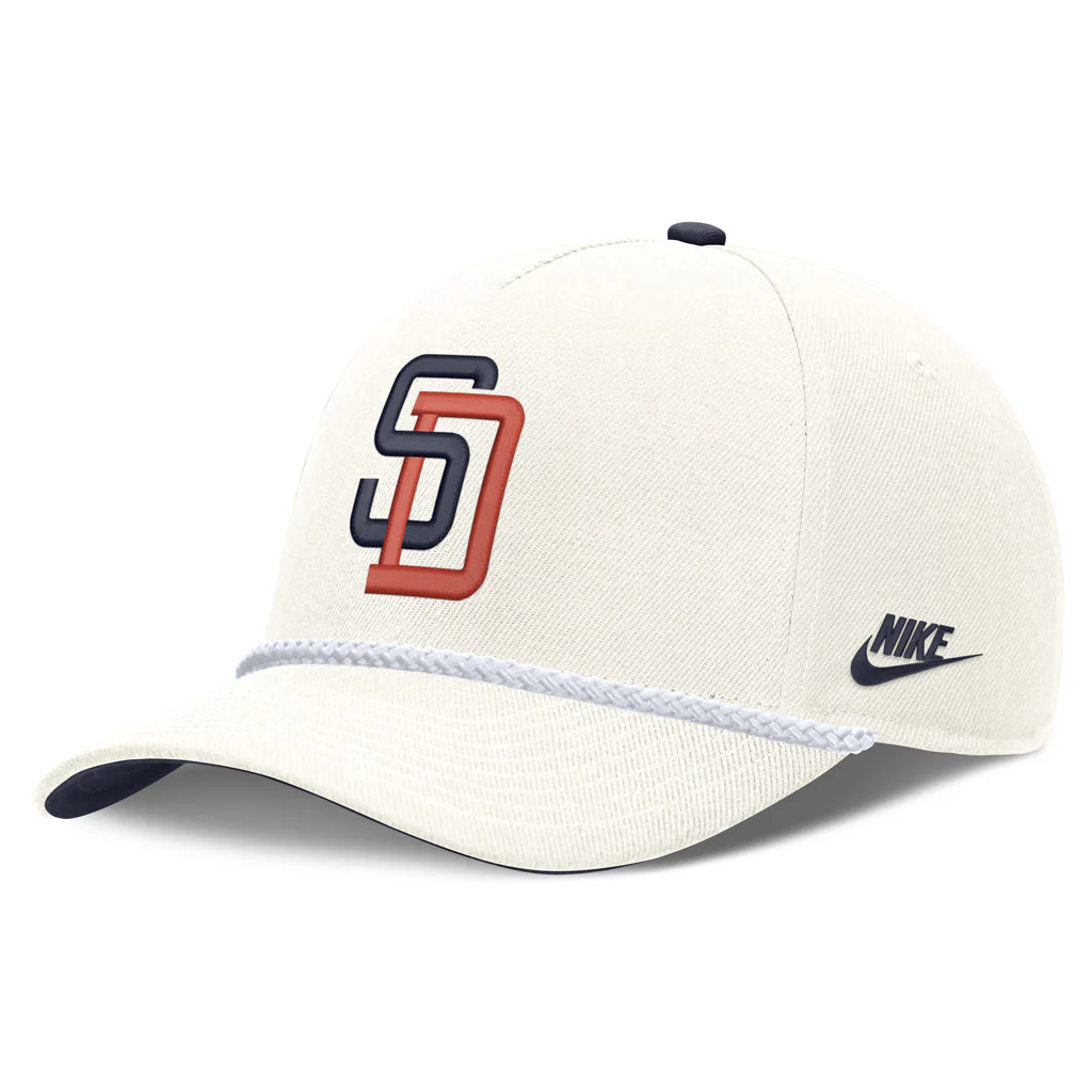MLB San Diego Padres Nike Rope Cooperstown Adjustable Hat - Cream