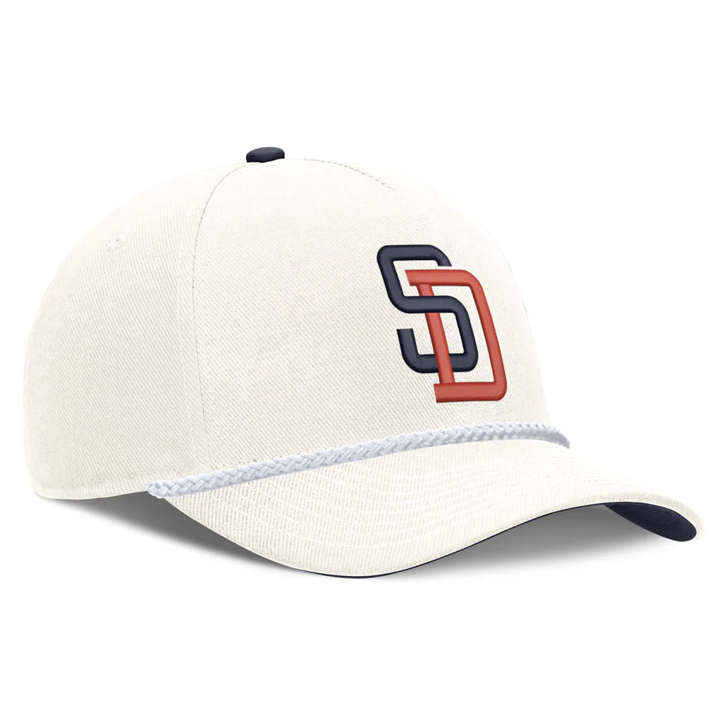 MLB San Diego Padres Nike Rope Cooperstown Adjustable Hat - Cream - Image 2