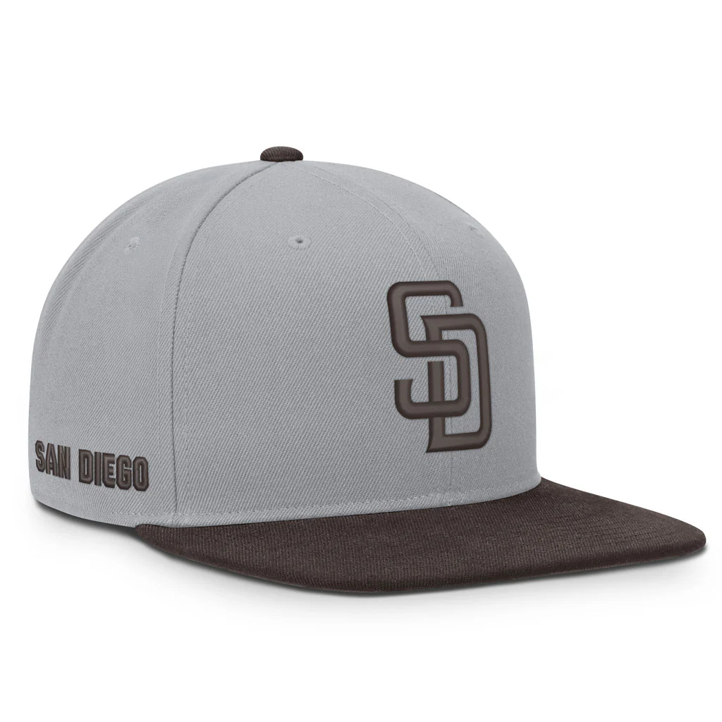 MLB San Diego Padres Nike Two-Tone Primetime Pro Snapback Hat - Graphite - Image 2