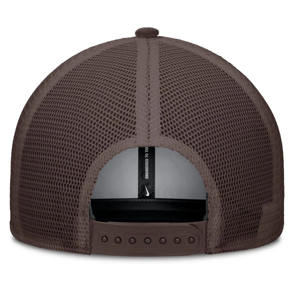 MLB San Diego Padres Nike Two-Tone Tonal Logo Trucker Snapback Hat - Yellow - Image 4
