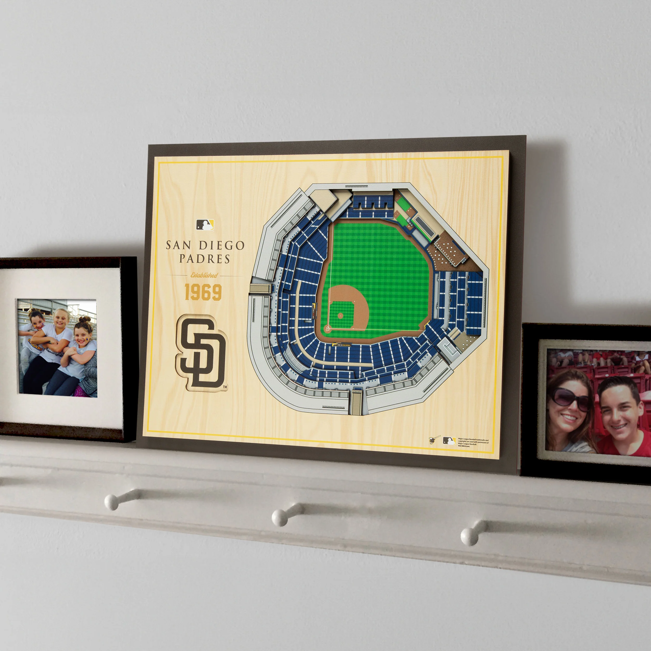 MLB San Diego Padres You the Fan 5-Layer 3D Stadium View Wall Art - Image 2