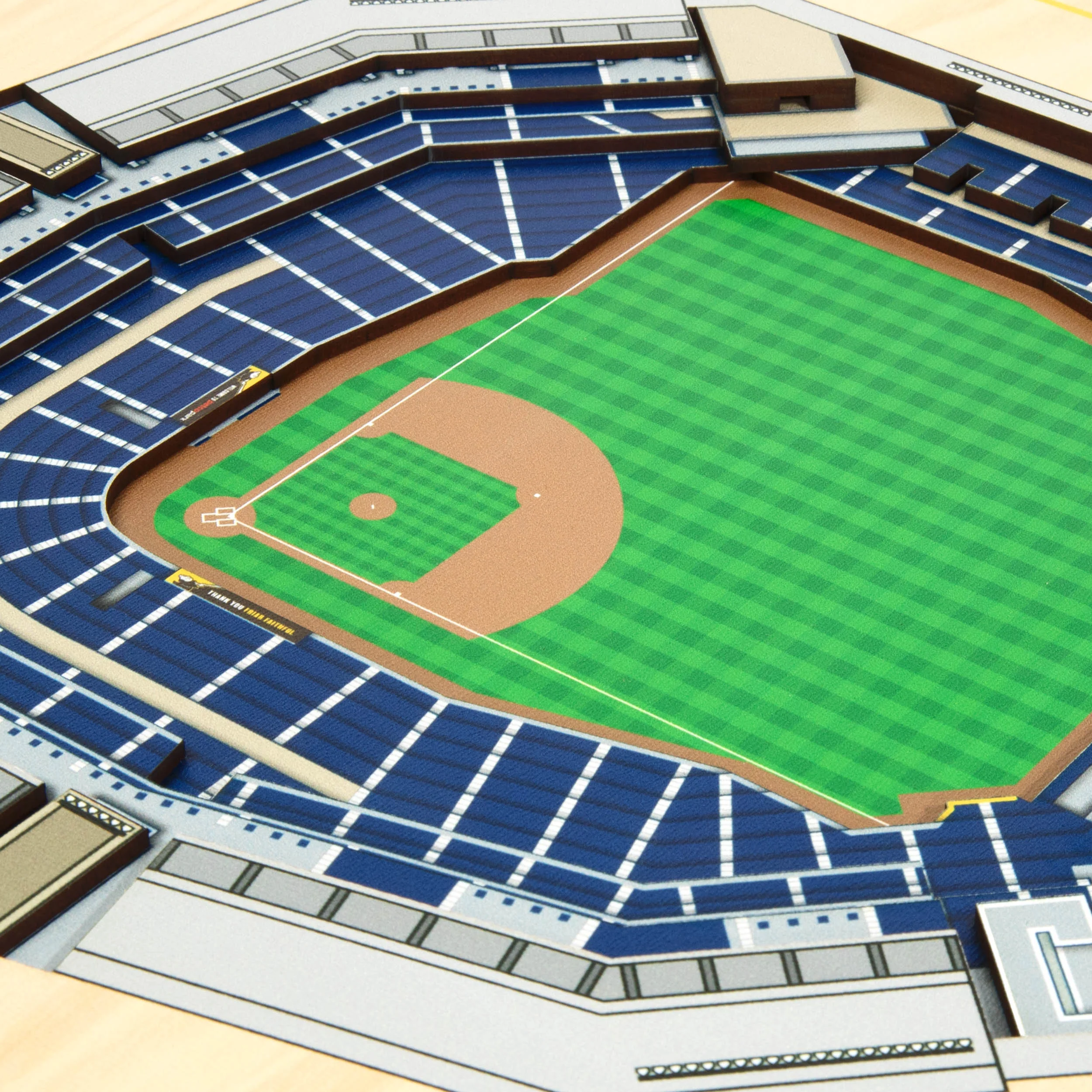 MLB San Diego Padres You the Fan 5-Layer 3D Stadium View Wall Art - Image 3